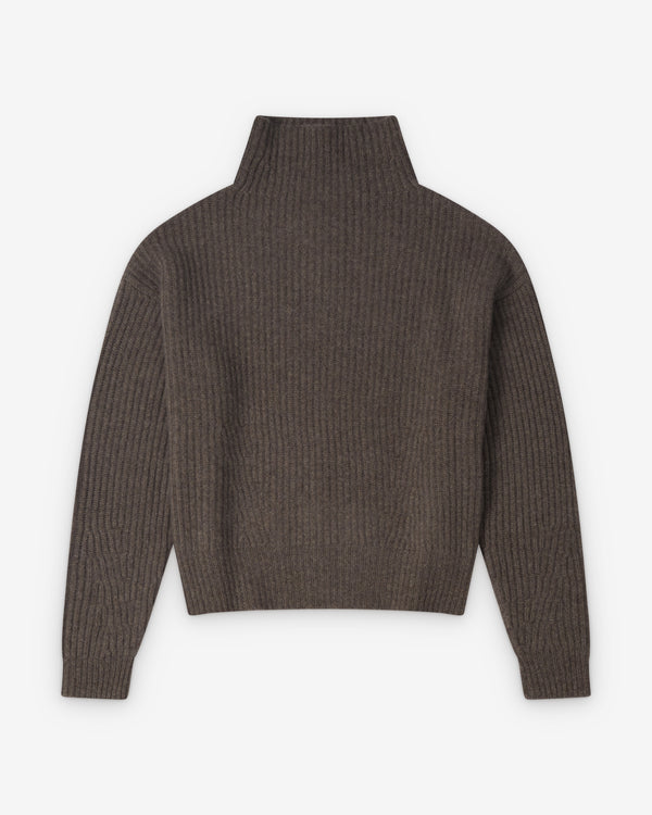 Le Kasha  - Women's High Neck Sweater - (Olive)