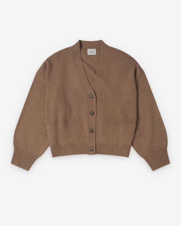 Le Kasha  - Women's Cardigan With Pockets - (Camel)