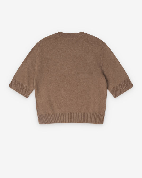 Le Kasha  - Women's Short Sleeve Sweater - (Camel)