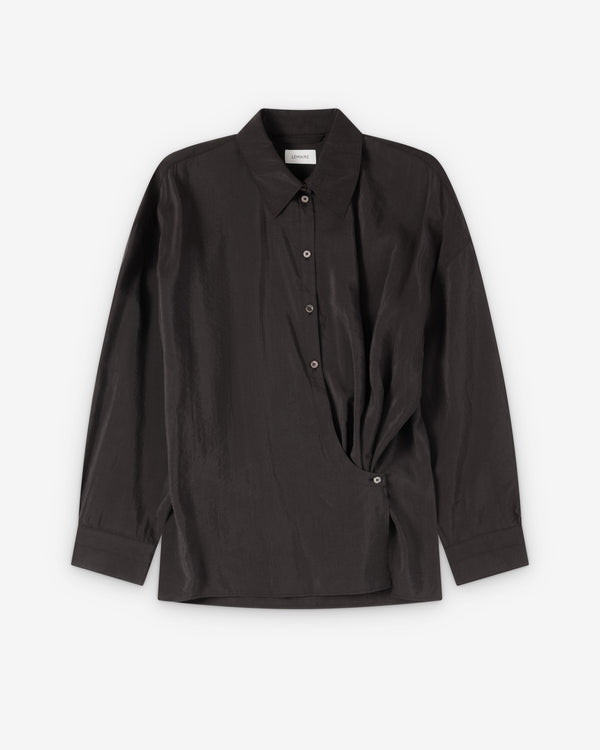 Lemaire  - Women's Straight Collar Twisted Shirt - (Licorice)