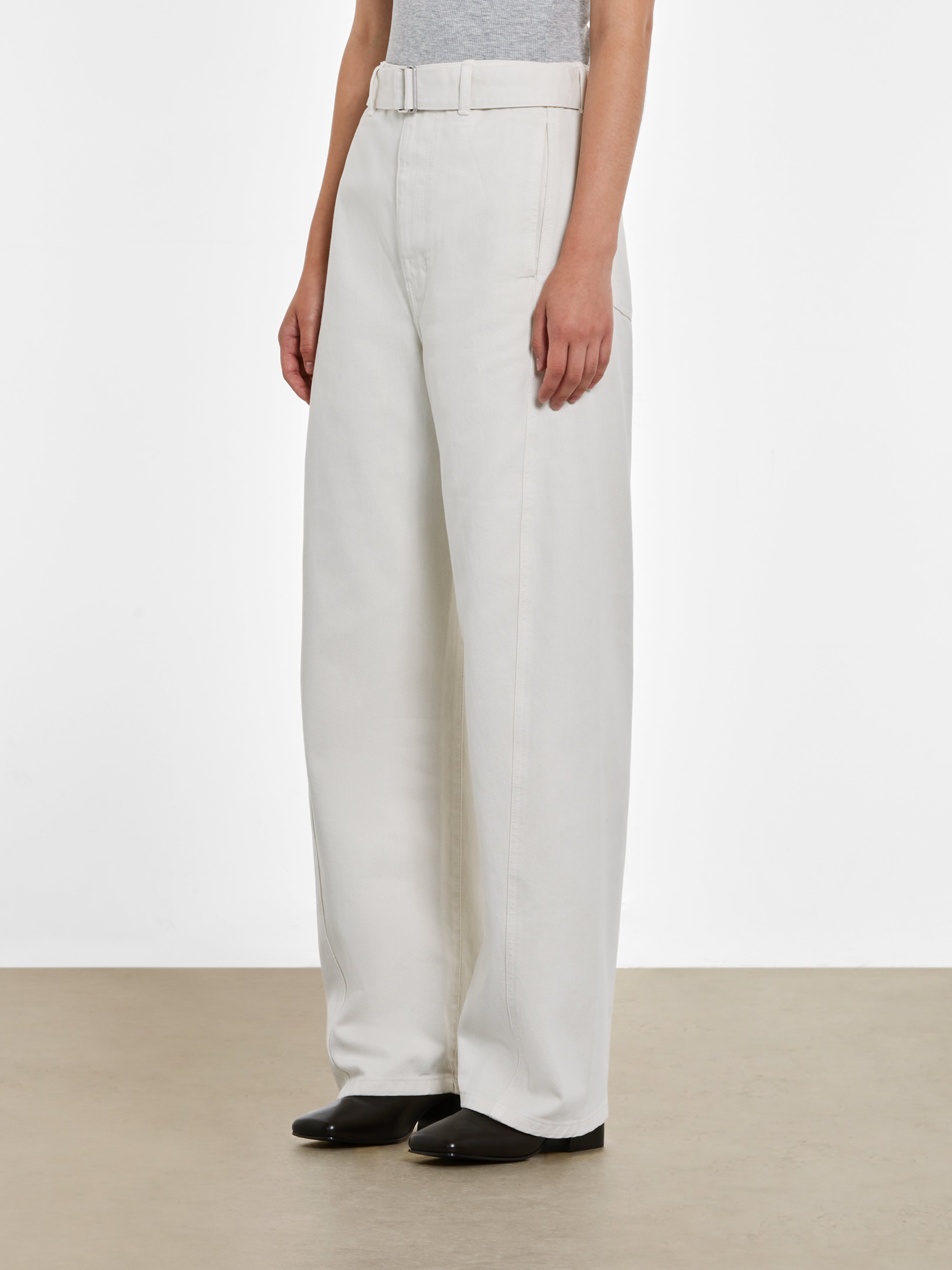 Lemaire - Women’s Twisted Belted Pants - (White)