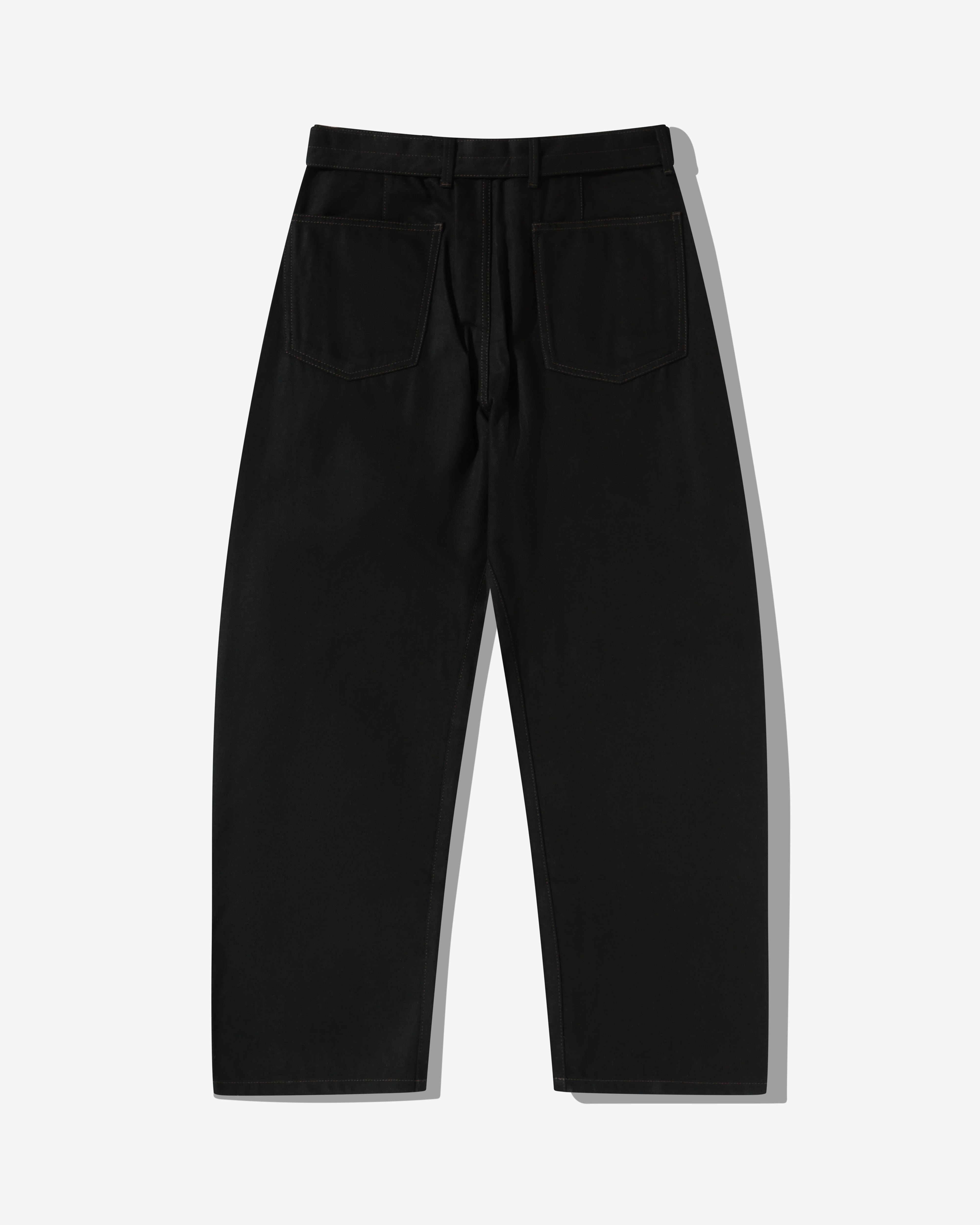 Lemaire: Men's Twisted Belted Pants (Black) | Dover Street Market