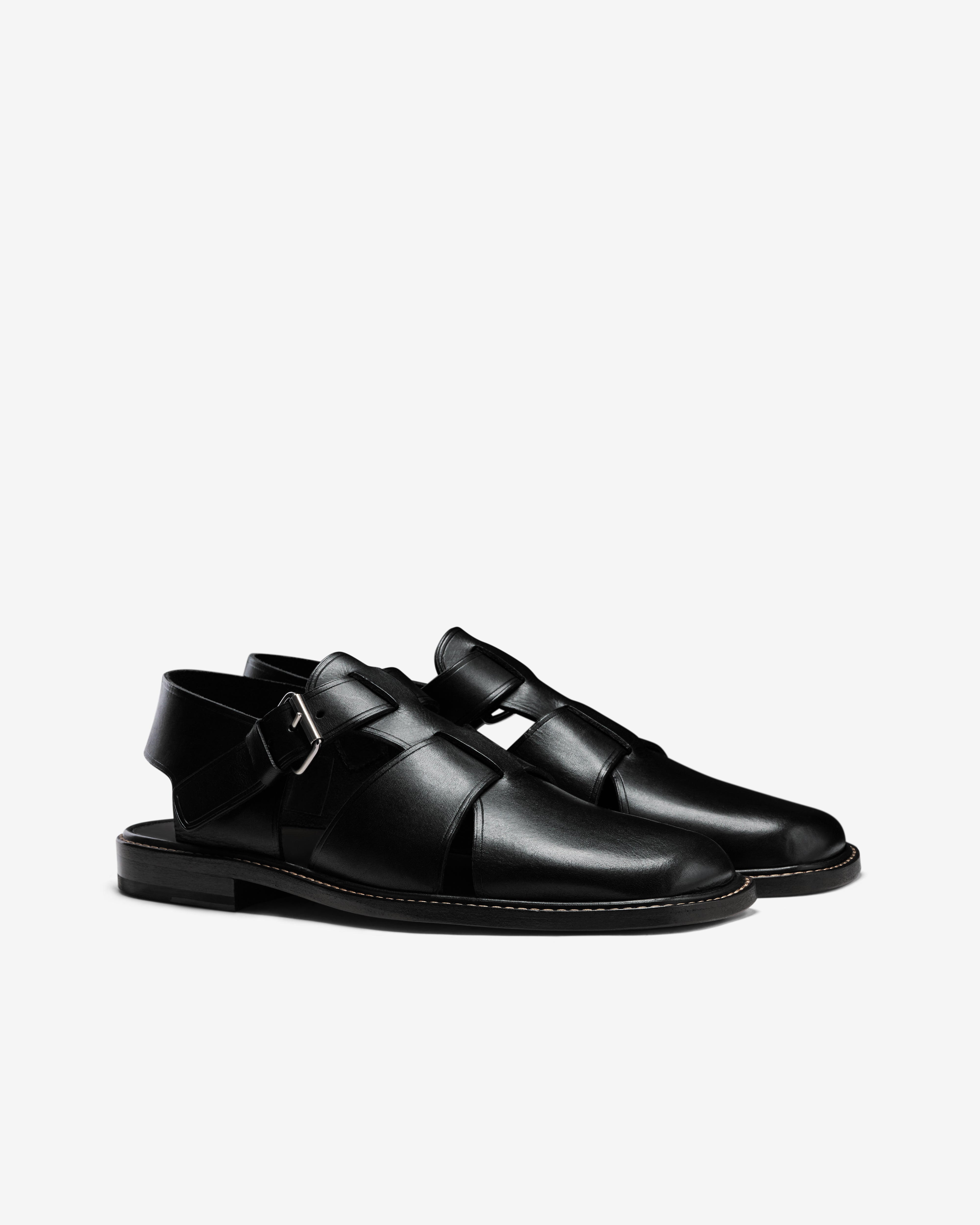 Lemaire: Men's Fisherman Sandals (Black) | Dover Street Market London