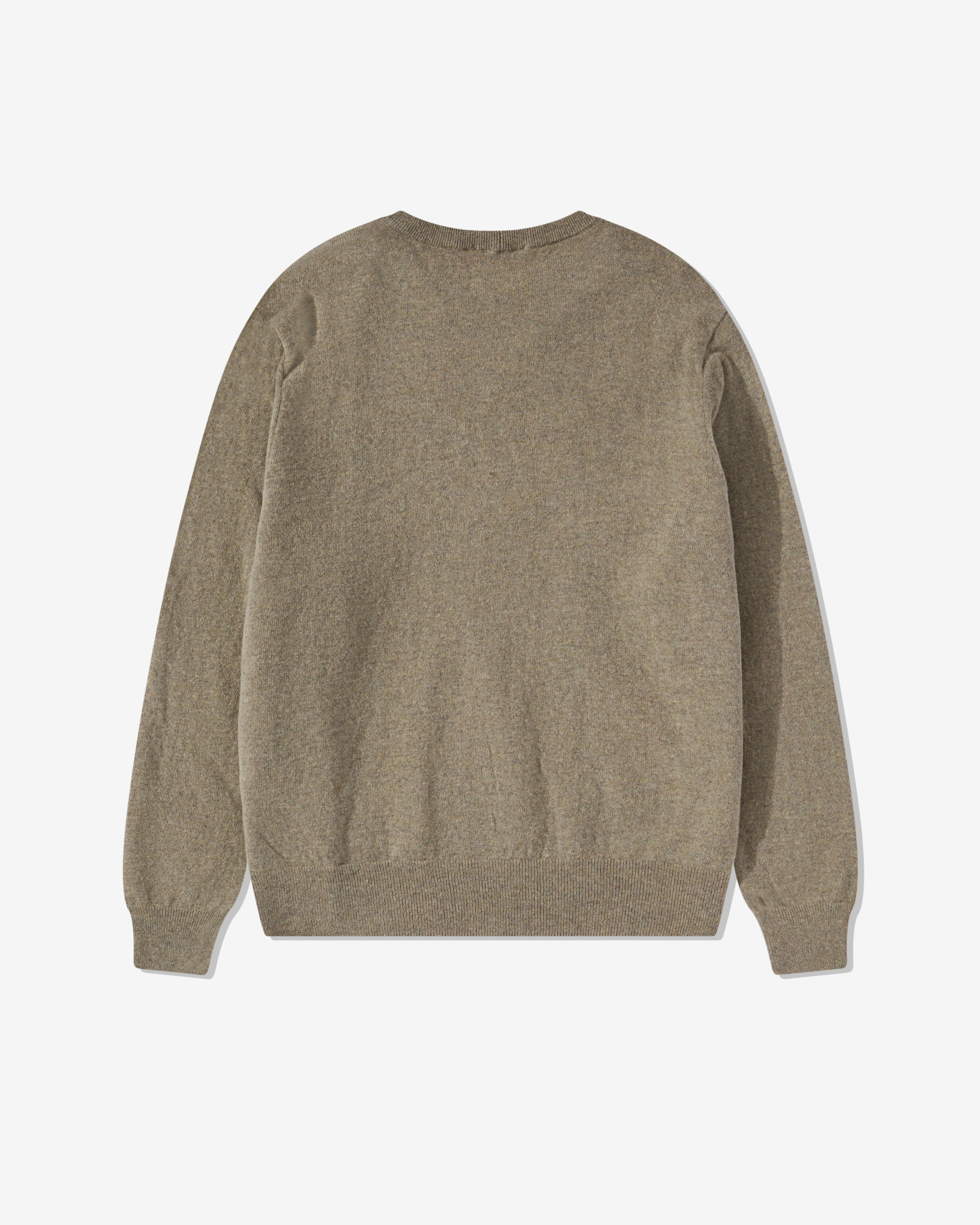 Lemaire: Men's Crew Neck Jumper (Beige Grey) | DSML E-SHOP