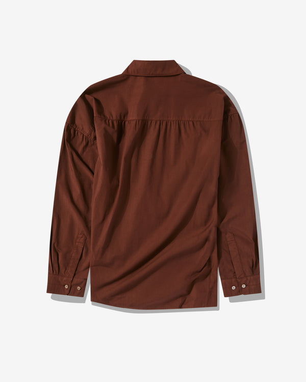 Lemaire - Women’s Straight Collar Twisted Shirt - (Cocoa Bean)