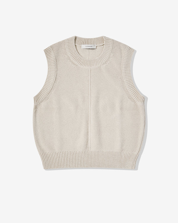 Lemaire - Women's Sleeveless Cropped Sweater - (Mastic)