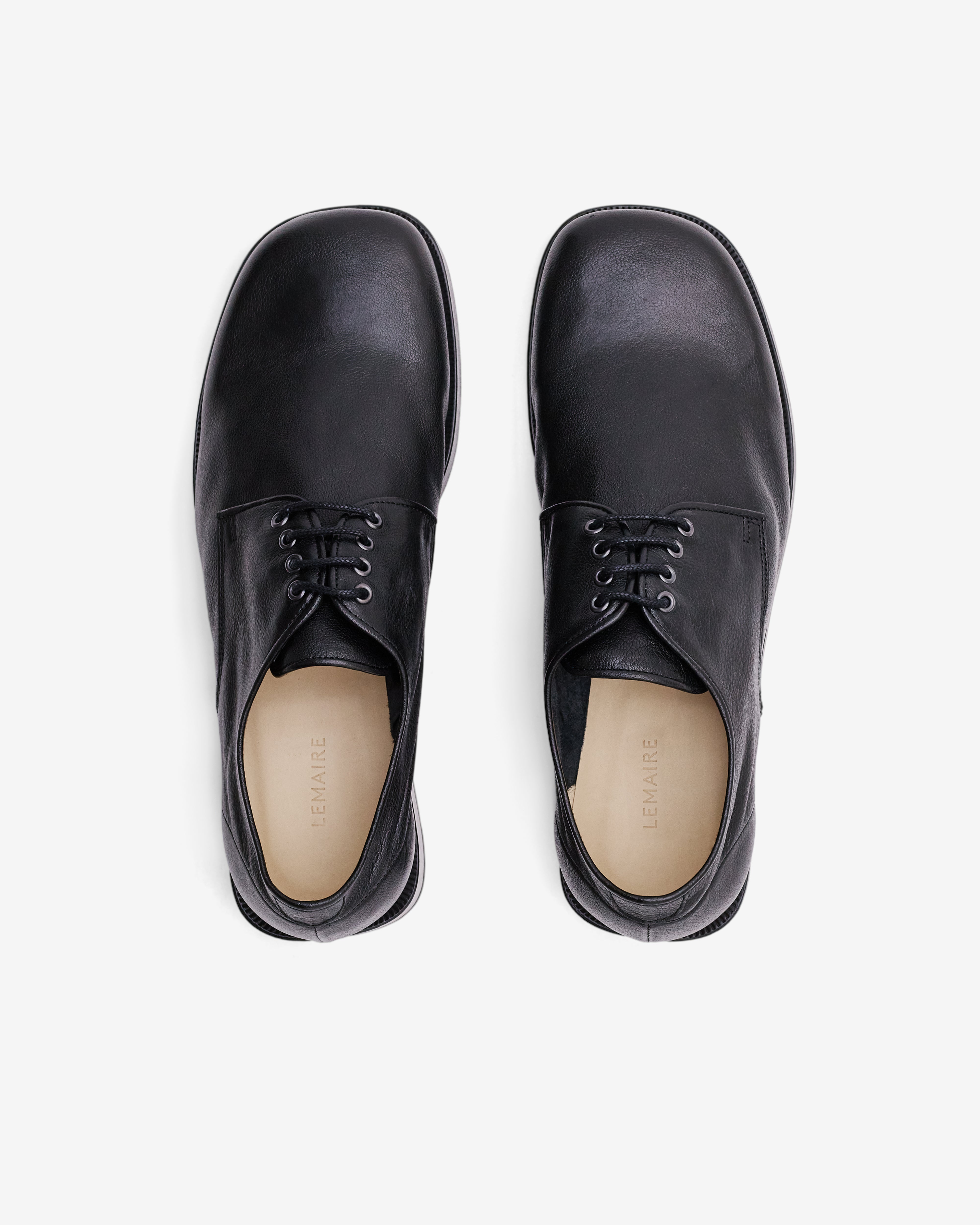 Lemaire: Men's Anatomic Derbies (Black) | DSML E-SHOP