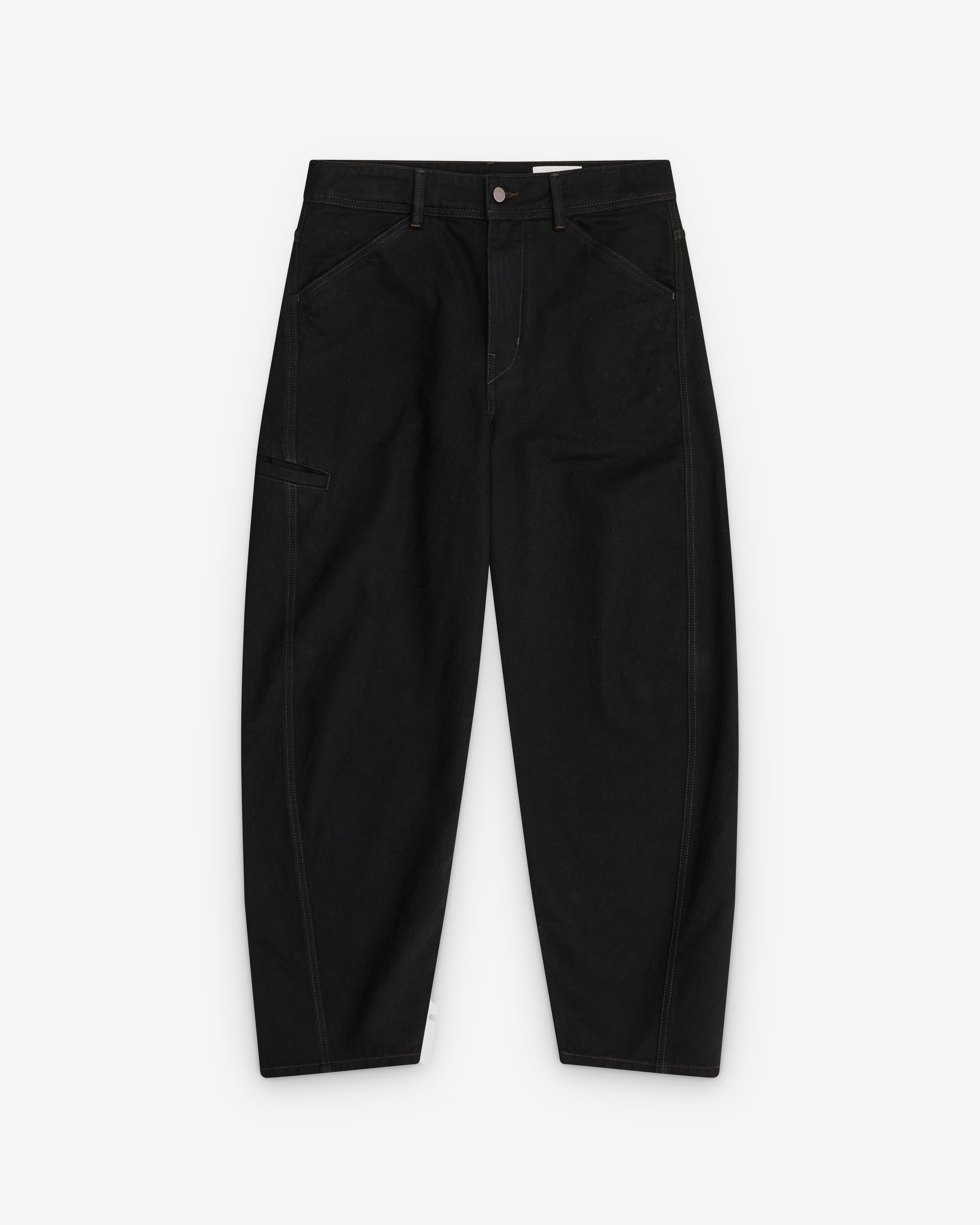 Lemaire: Men's Twisted Workwear Pants (Black) | DSML E-SHOP