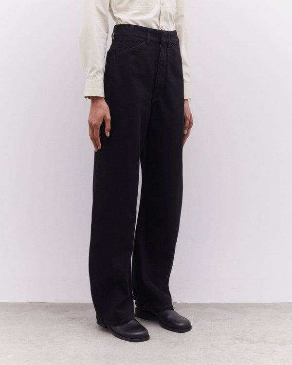 Lemaire - Women’s High Waisted Curved Pants - (Black)