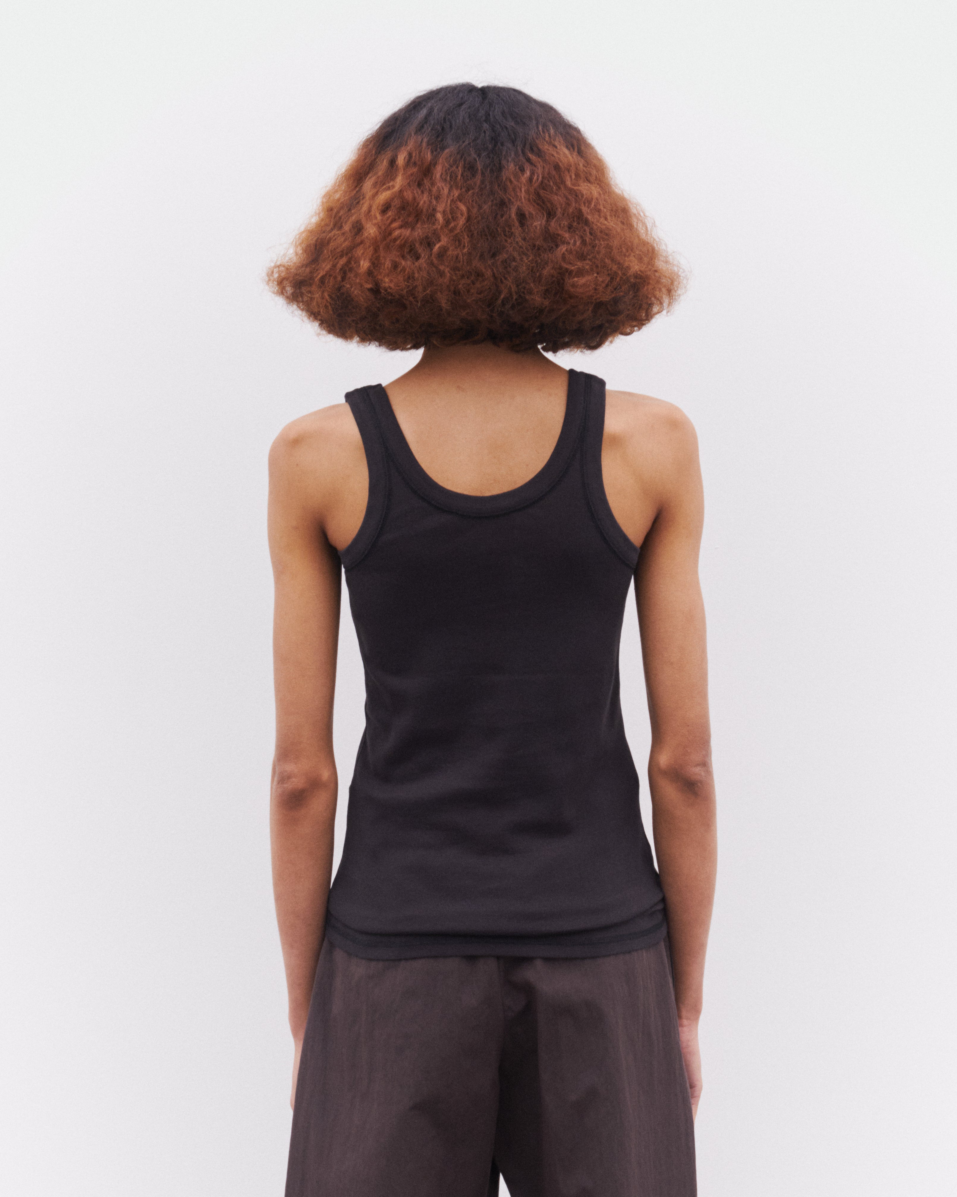 Lemaire: Women's Rib Tank Top (Black) | Dover Street Market London