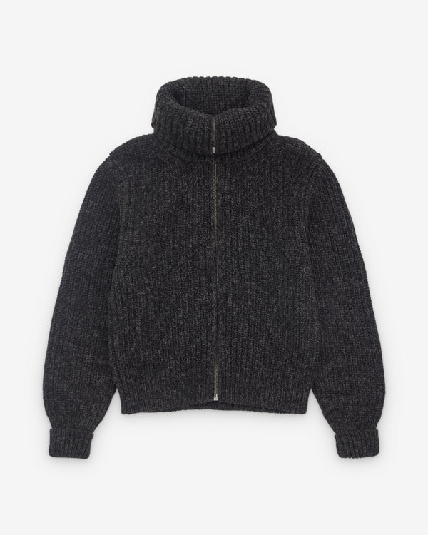 Lemaire - Men’s Zipped Cardigan - (Black/Mink Brown)