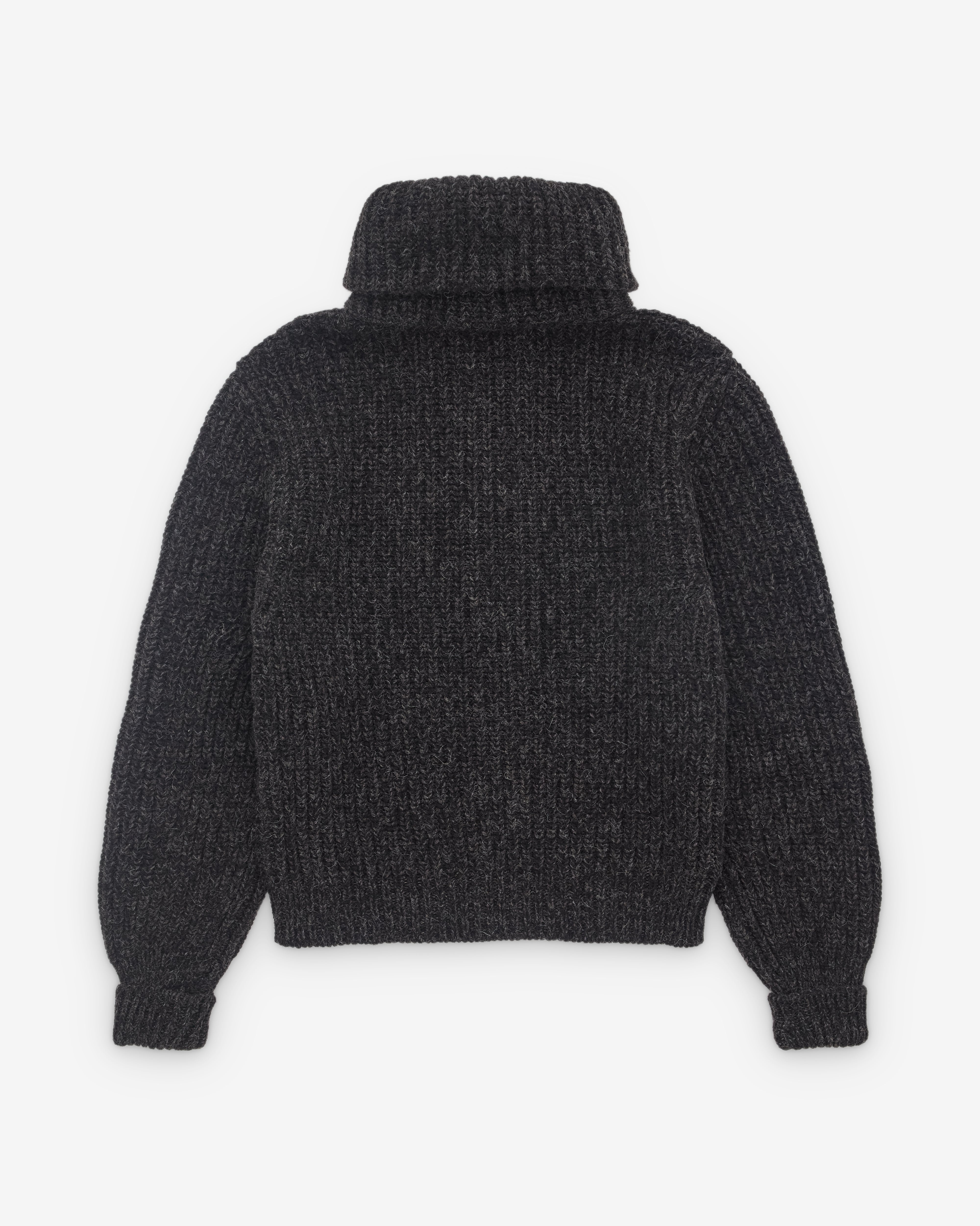 LEMAIRE ブラック ケーブルニット LEMAIRE ルメール ZIPPED CARDIGAN スタンドカラー ジップカーディガン