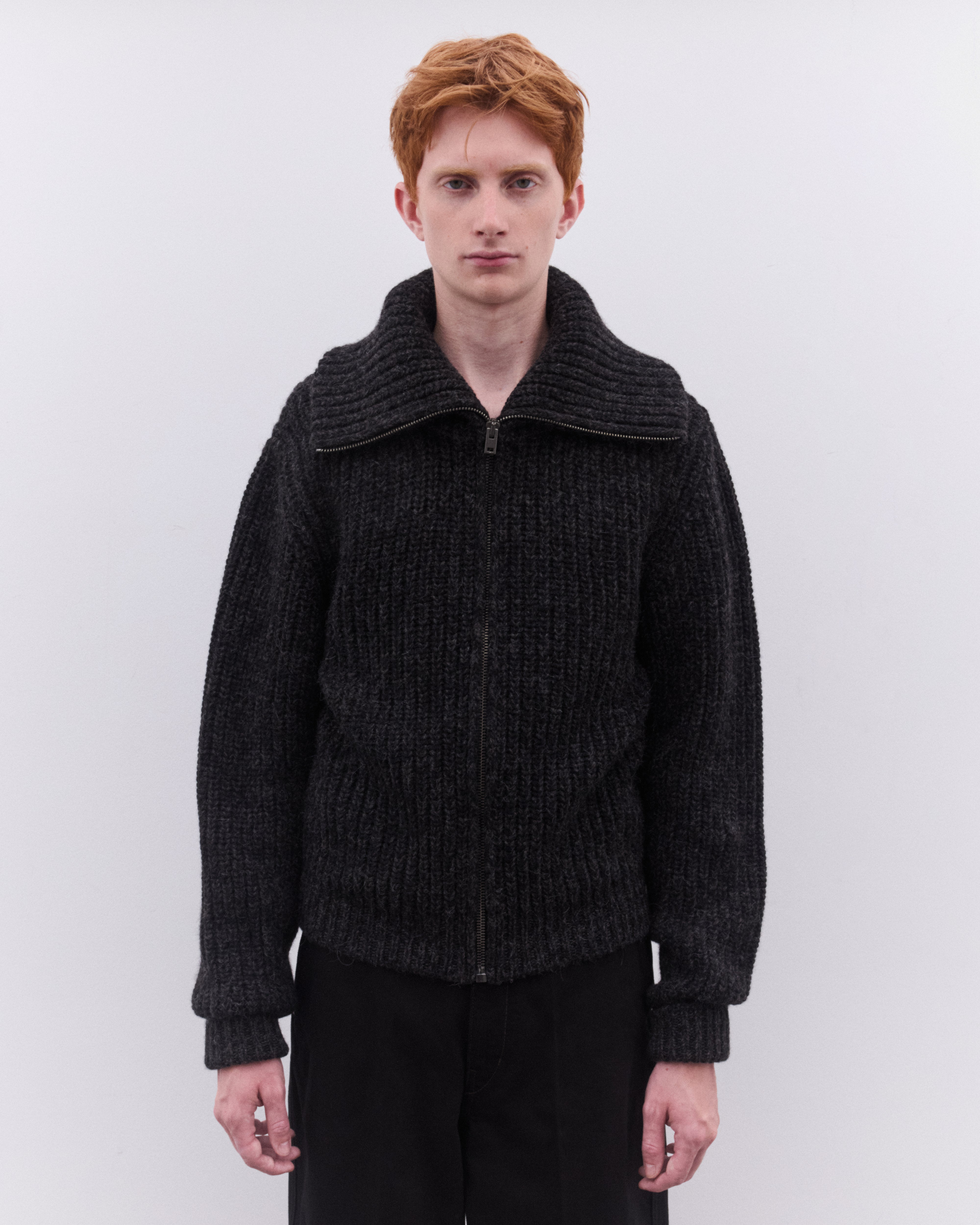 [ありん]lemaire wool blend zip jacket 50 Lemaire Lambswool Blend Uniqlo Knitted Zip Up Jacket Size