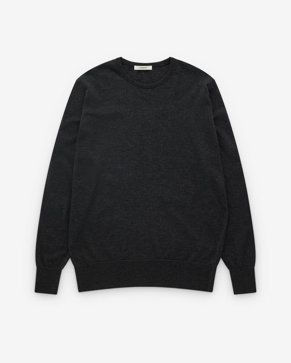 Lemaire - Men’s Crew Neck Sweat - (Anthracite Melange)