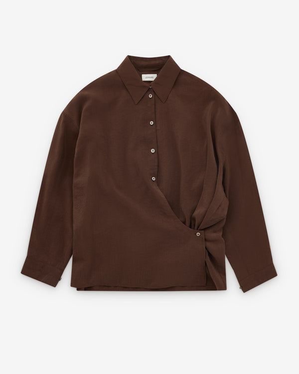 Lemaire - Women’s Straight Collar Twisted Shirt - (Brunette)