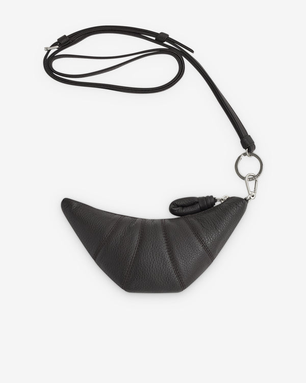 Lemaire - Women’s Grained Leather Cross-Body Croissant Coin Purse - (Dark Chocolate)