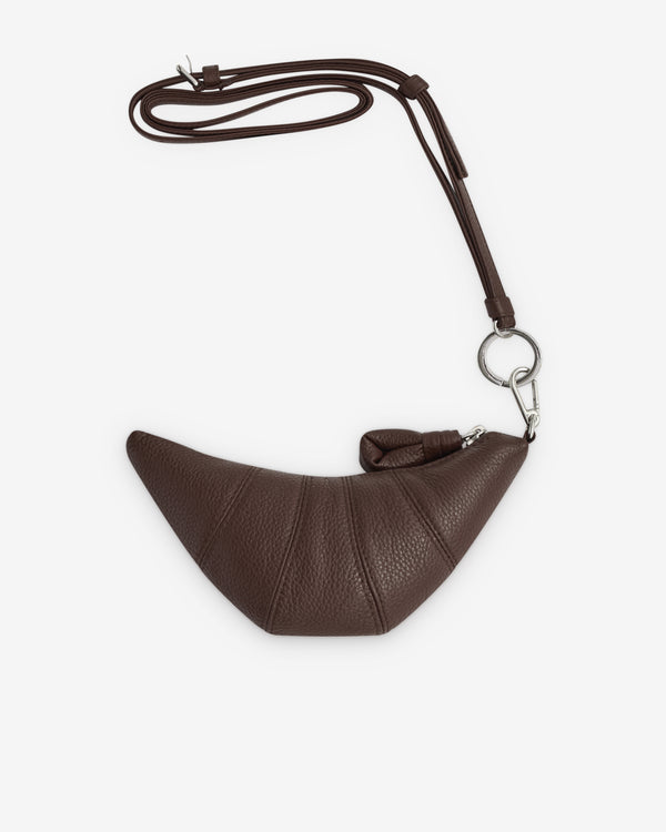 Lemaire - Women’s Gained Leather Cross-Body Croissant Coin Purse - (Brown)