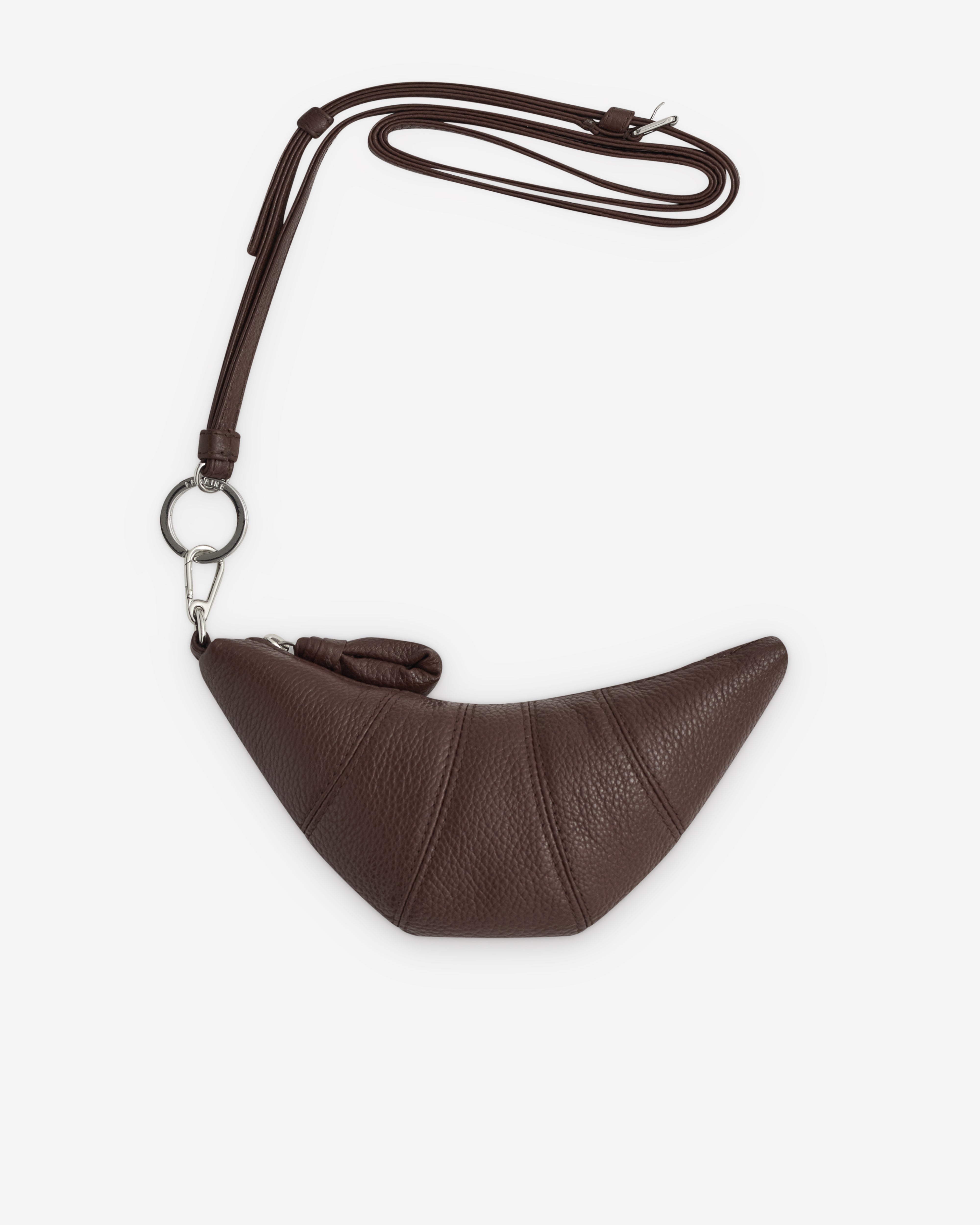 Lemaire: Women's Gained Leather Cross-Body Croissant Coin Purse