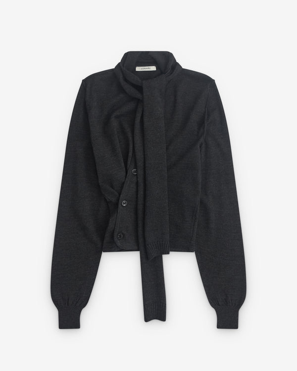 Lemaire - Women’s Twisted Cardigan With Scarf - (Anthracite)