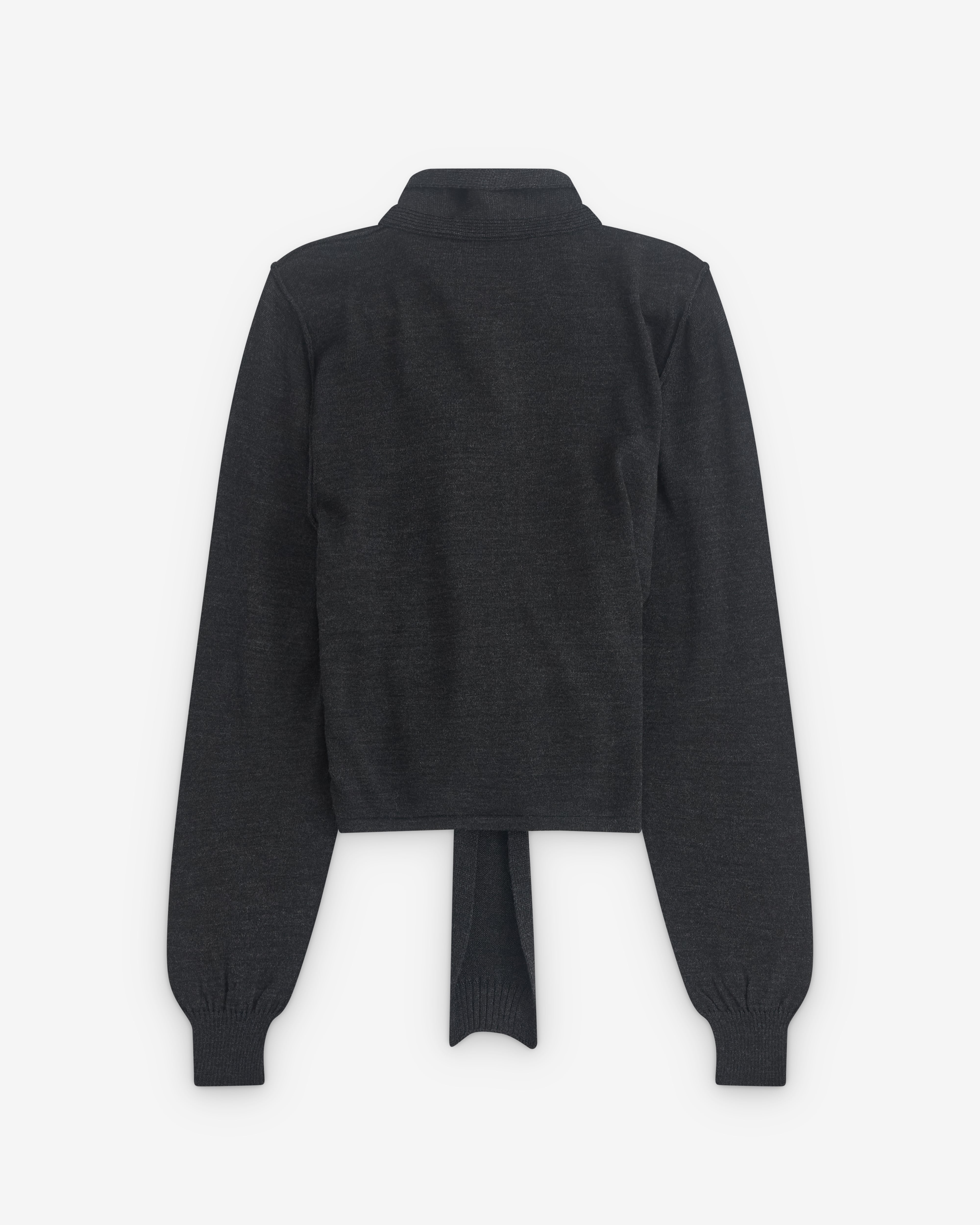 Lemaire: Women's Twisted Cardigan With Scarf (Anthracite