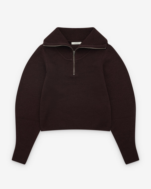 Lemaire - Women’s Zipped Sweater - (Aubergine)