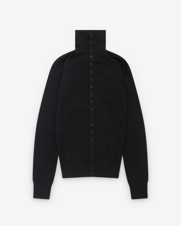 Lemaire - Women’s Buttoned Fitted Cardigan - (Anthracite Melange)