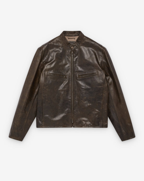Lemaire  - Men's Boxy Biker Jacket - (Bronze)