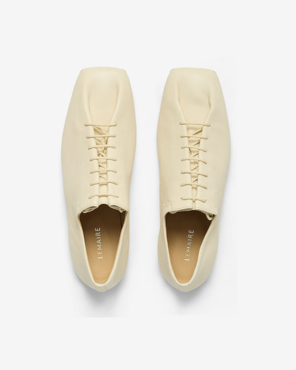 Lemaire  - Women's Souris Flat Classic Derbies - (White)