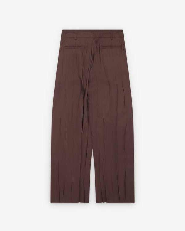 Lemaire  - Women's Creased Soft Pants - (Glossy Brown)