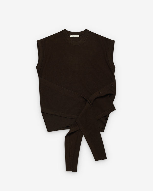 Lemaire  - Women's Sleeveless Buttoned Top - (Dark Cacao)