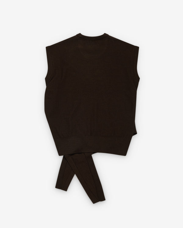 Lemaire  - Women's Sleeveless Buttoned Top - (Dark Cacao)