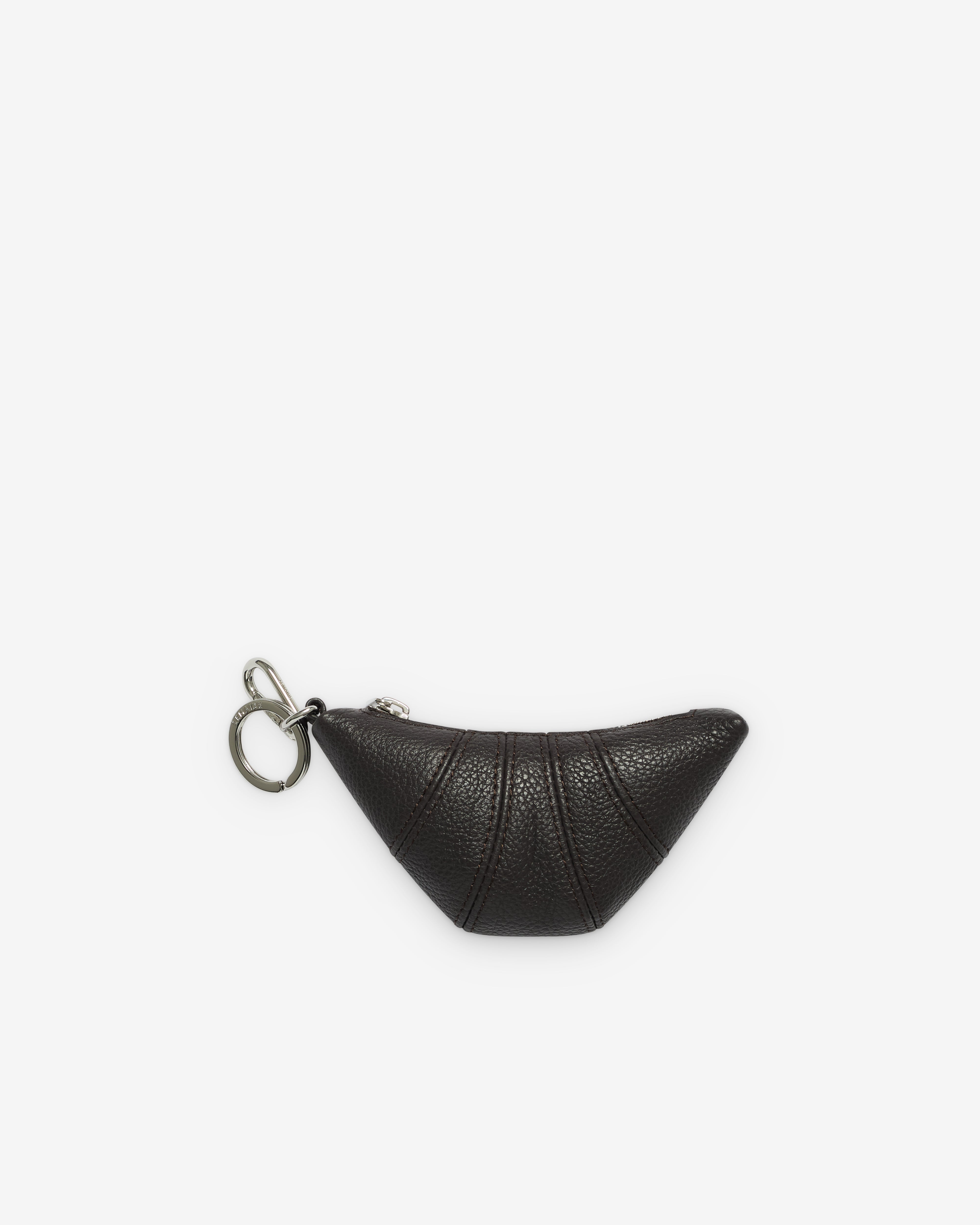 Lemaire : Women's Mini Croissant Keyring (Dark Chocolate) | Dover