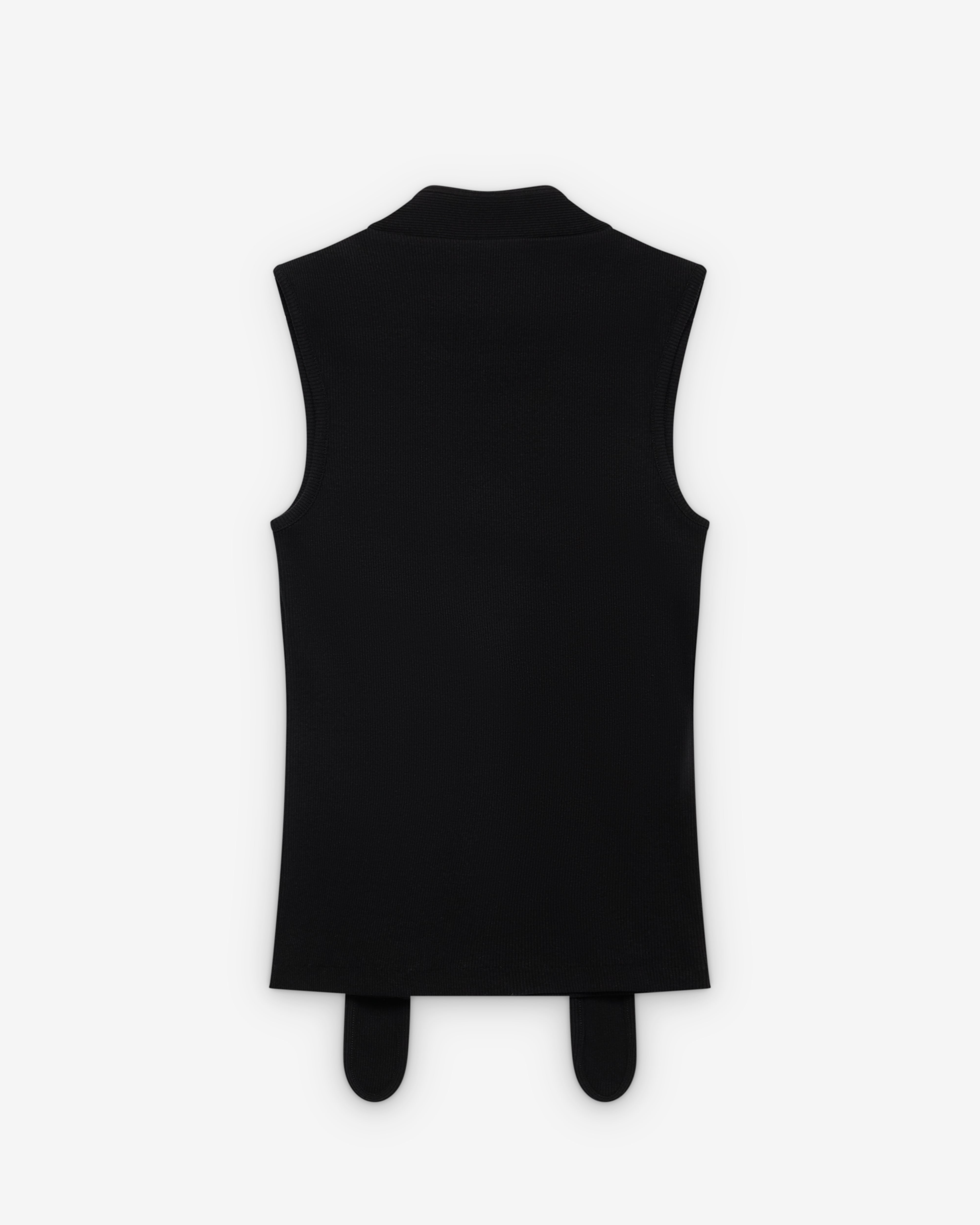 Lemaire : Women's Asymmetrical Fitted Top (Black) | Dover Street
