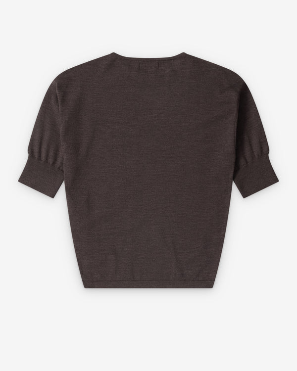 Lemaire  - Women's Short Sleeve Sweater - (Dark Cherry)
