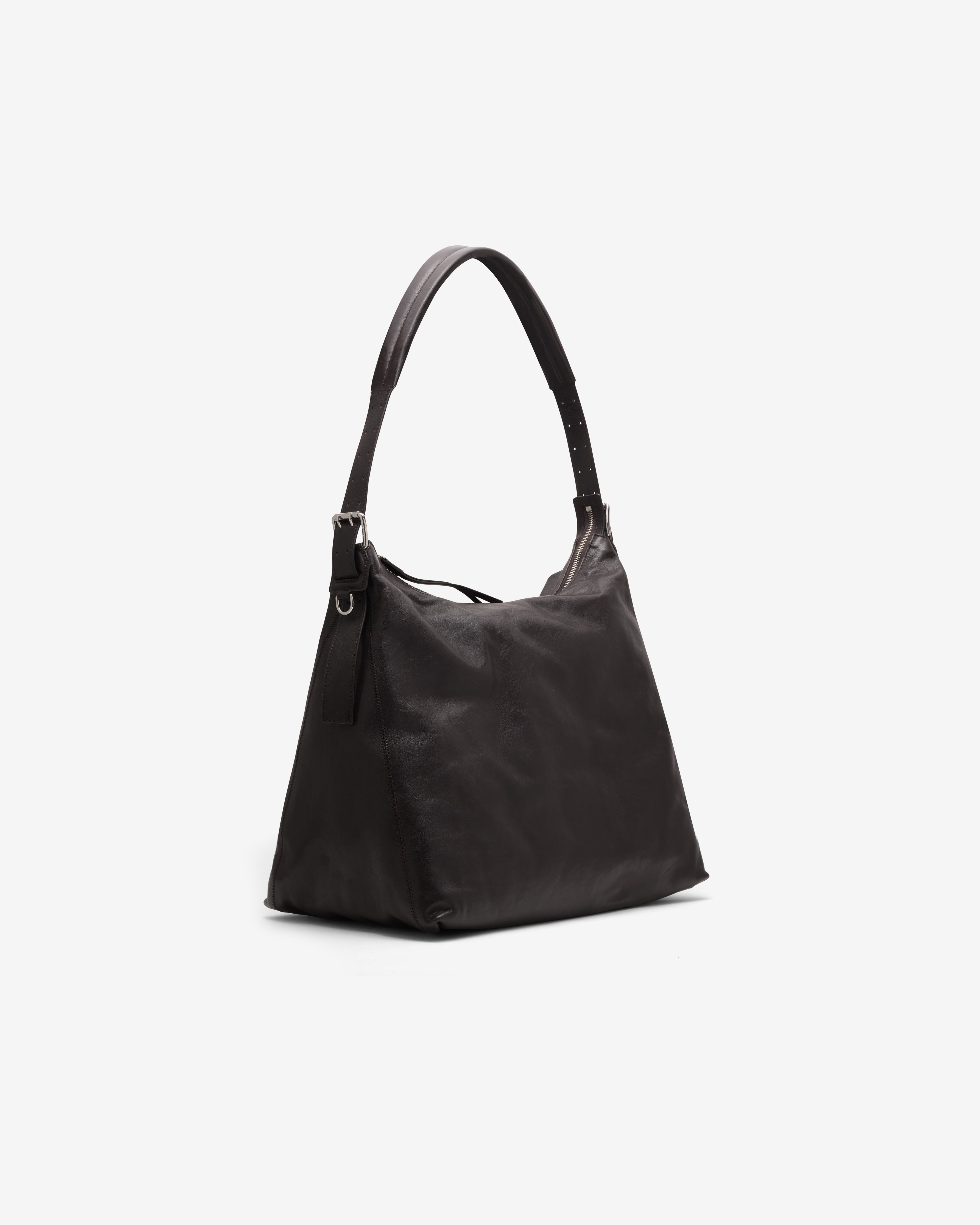 Lemaire : Women's Belted Hobo Bag (Dark Chocolate) | Dover Street
