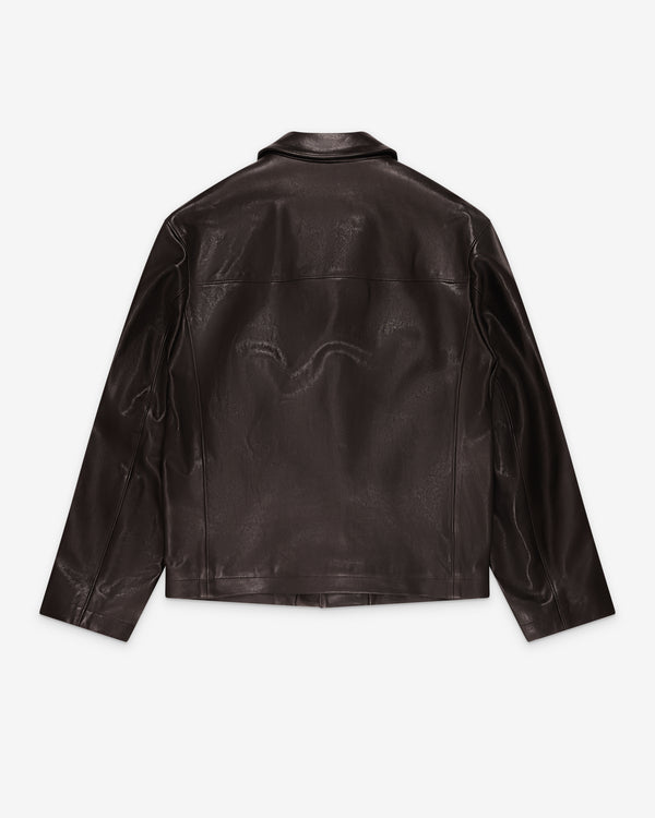 Lemaire  - Men's Leather Single Breasted Jacket - (Black)