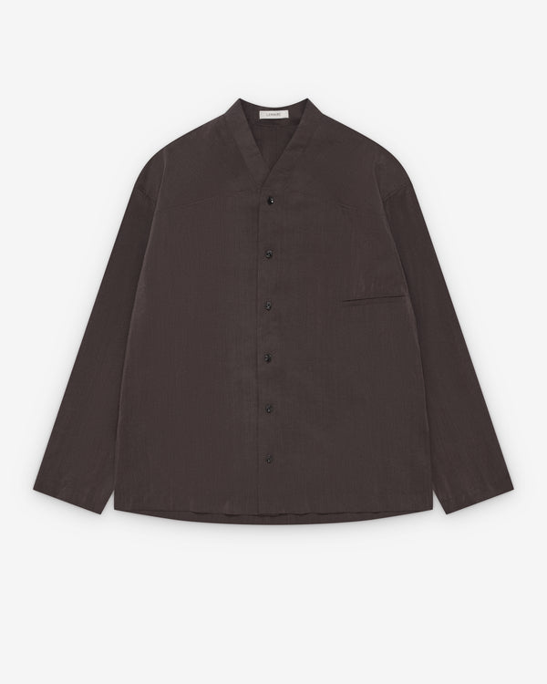 Lemaire  - Men's V-Neck Shirt - (Licorice)