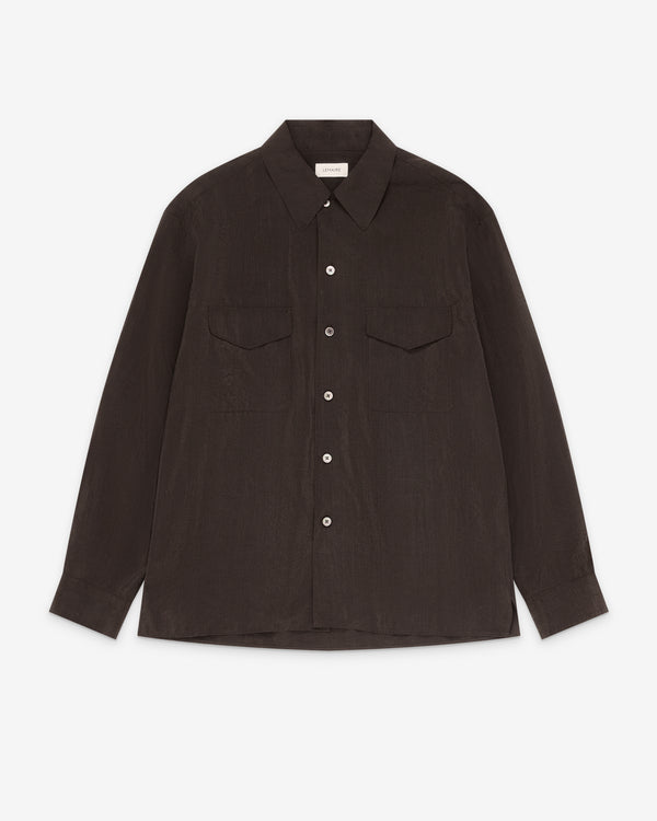 Lemaire  - Men's Convertible Collar Shirt - (Licorice)