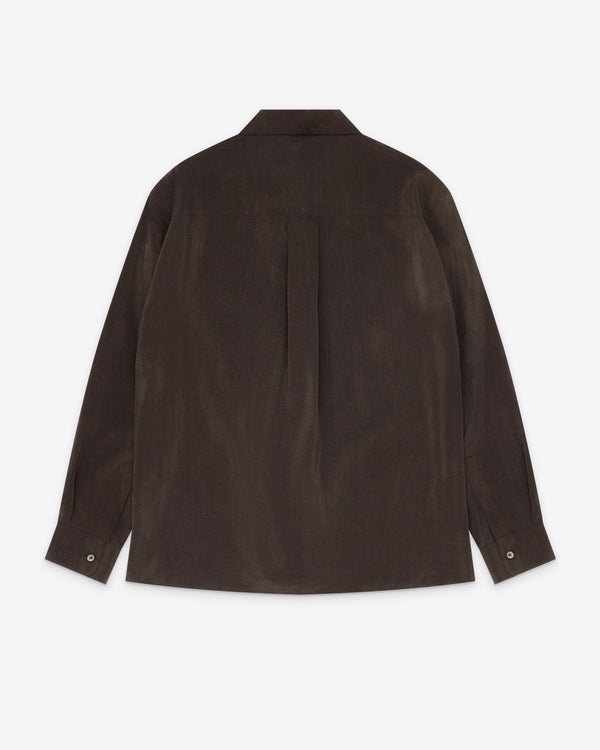 Lemaire  - Men's Convertible Collar Shirt - (Licorice)