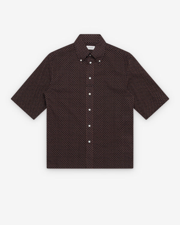 Lemaire  - Men's Short Sleeve Shirt - (Brown/Tobacco)