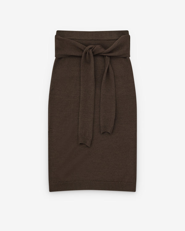 Lemaire - Women’s Trompe L'Oeil Skirt - (Dark Cacao)