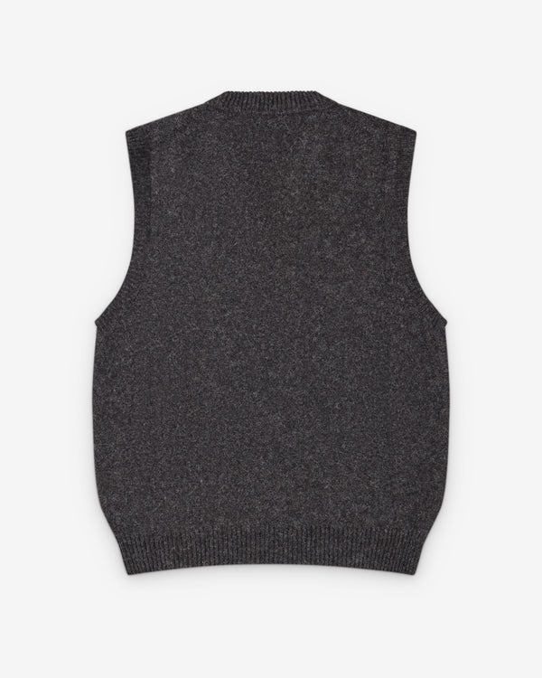 Lemaire  - Men's V-Neck Vest - (Dark Grey)