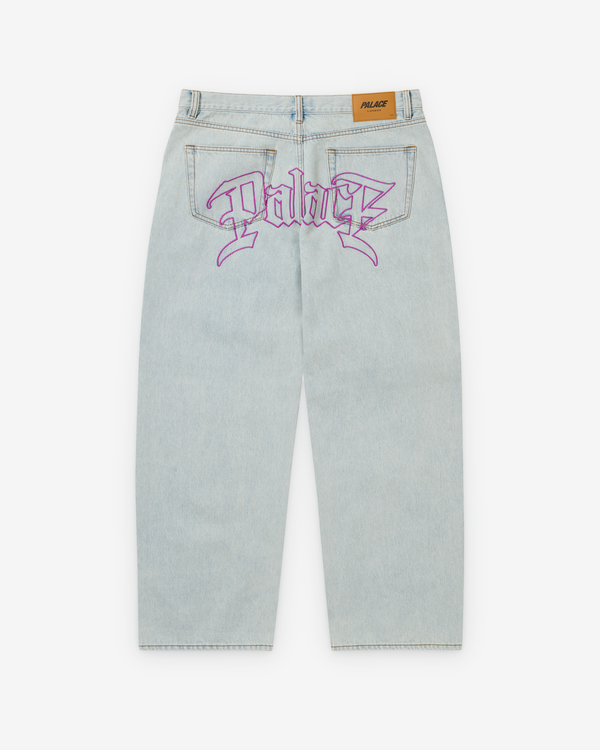 Palace - Men's Le Script P90 Baggy Jean - (Light Acid Wash)
