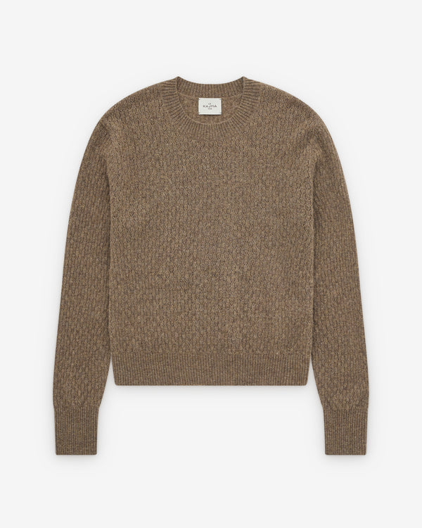 Le Kasha - Women's Round Neck Sweater - (Olive)