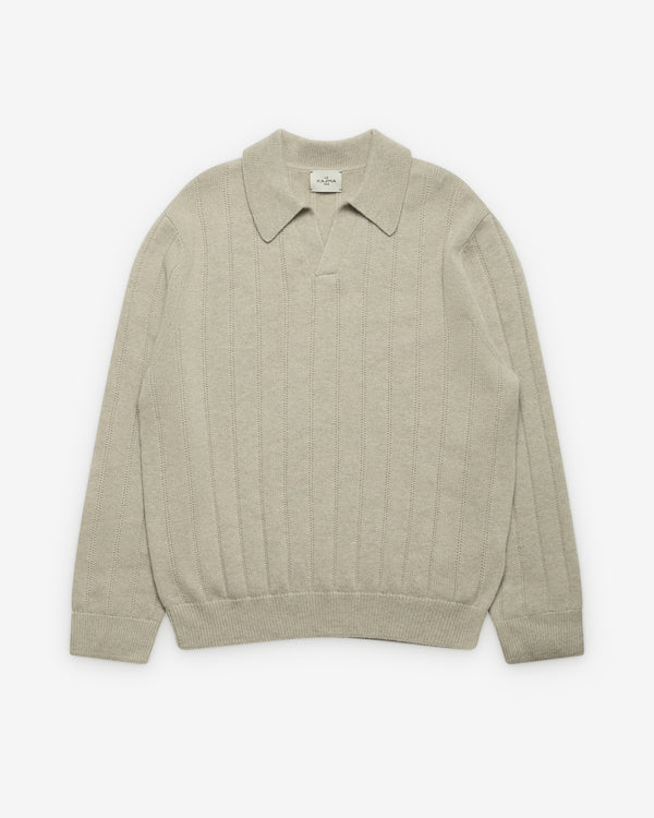 Le Kasha - Men's Sweater With Collar - (Pebble)