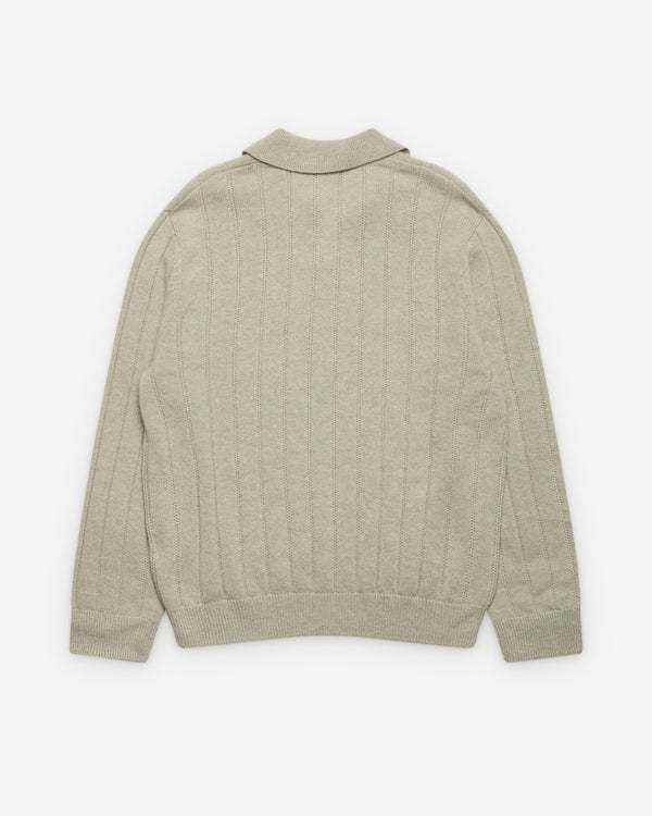 Le Kasha - Men's Sweater With Collar - (Pebble)