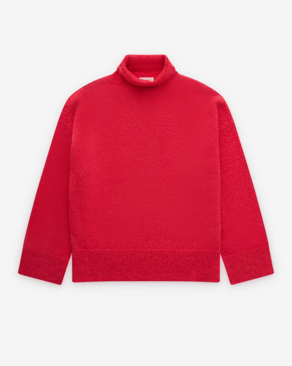 Le Kasha - Women's Turtleneck Sweater - (Cherry)