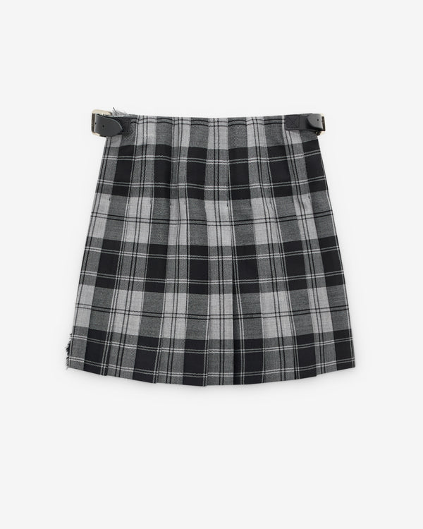 Le Kilt - Women's Pleats All Round Micro Mini Kilt - (Cunningham Charcoal)