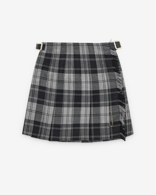 Le Kilt - Women's Pleats All Round Micro Mini Kilt - (Cunningham Charcoal)