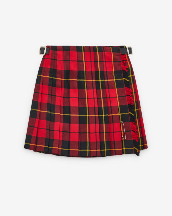 Le Kilt - Women's Pleats All Round Micro Mini Kilt - (Wallace Red)